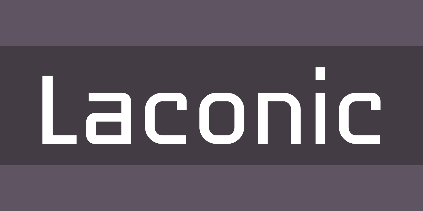 Laconic Font preview
